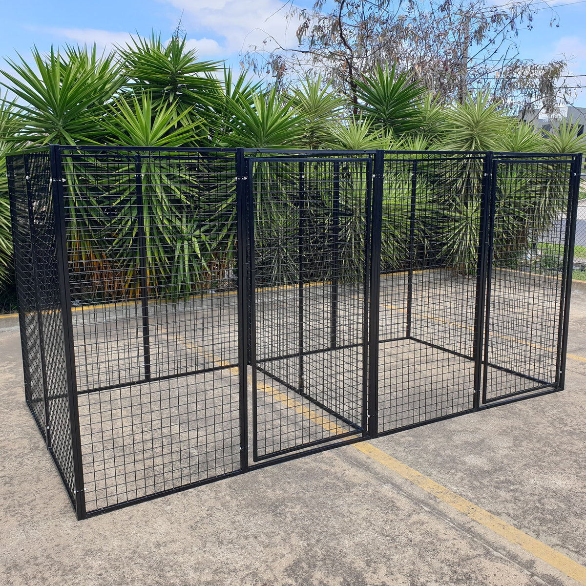 2 Dog Double Kennel Enclosure 1800mm High Super Heavy Duty Panels PetJoint