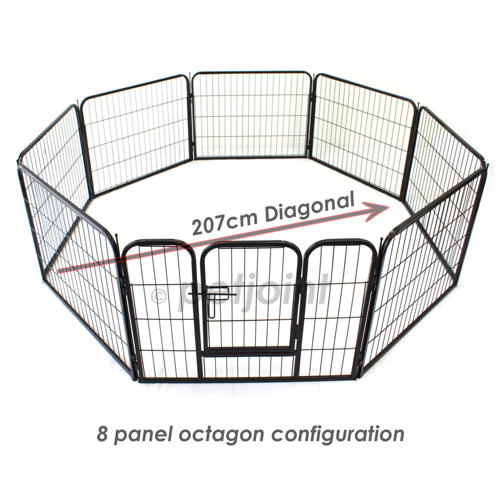 XL Extra Large Pet Enclosure Playpen Heavy Duty Fence 8 Panels / Gate - PetJoint