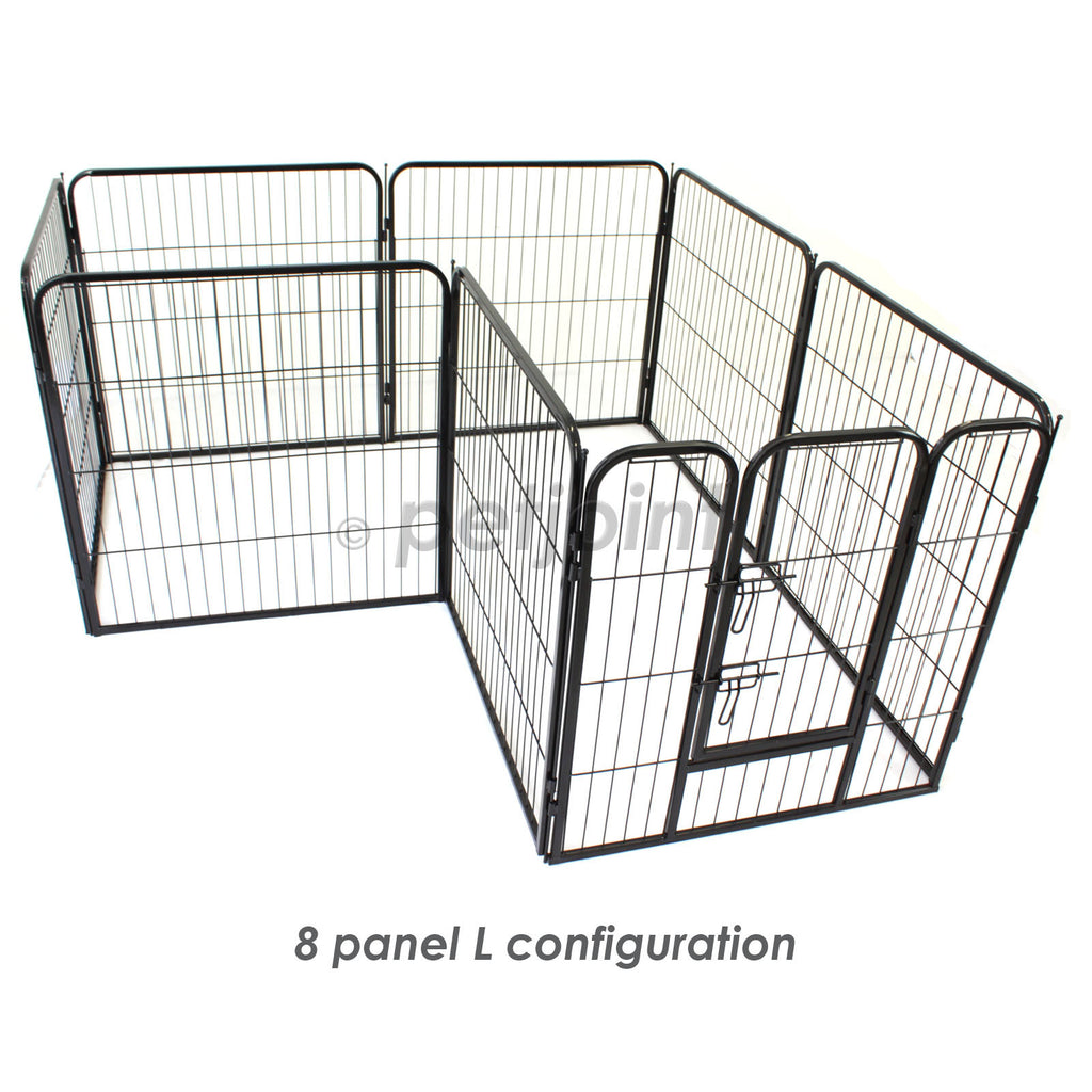 8 Panel Large Pet Puppy Dog Play Pen Exercise Cage Fence Heavy Duty - PetJoint