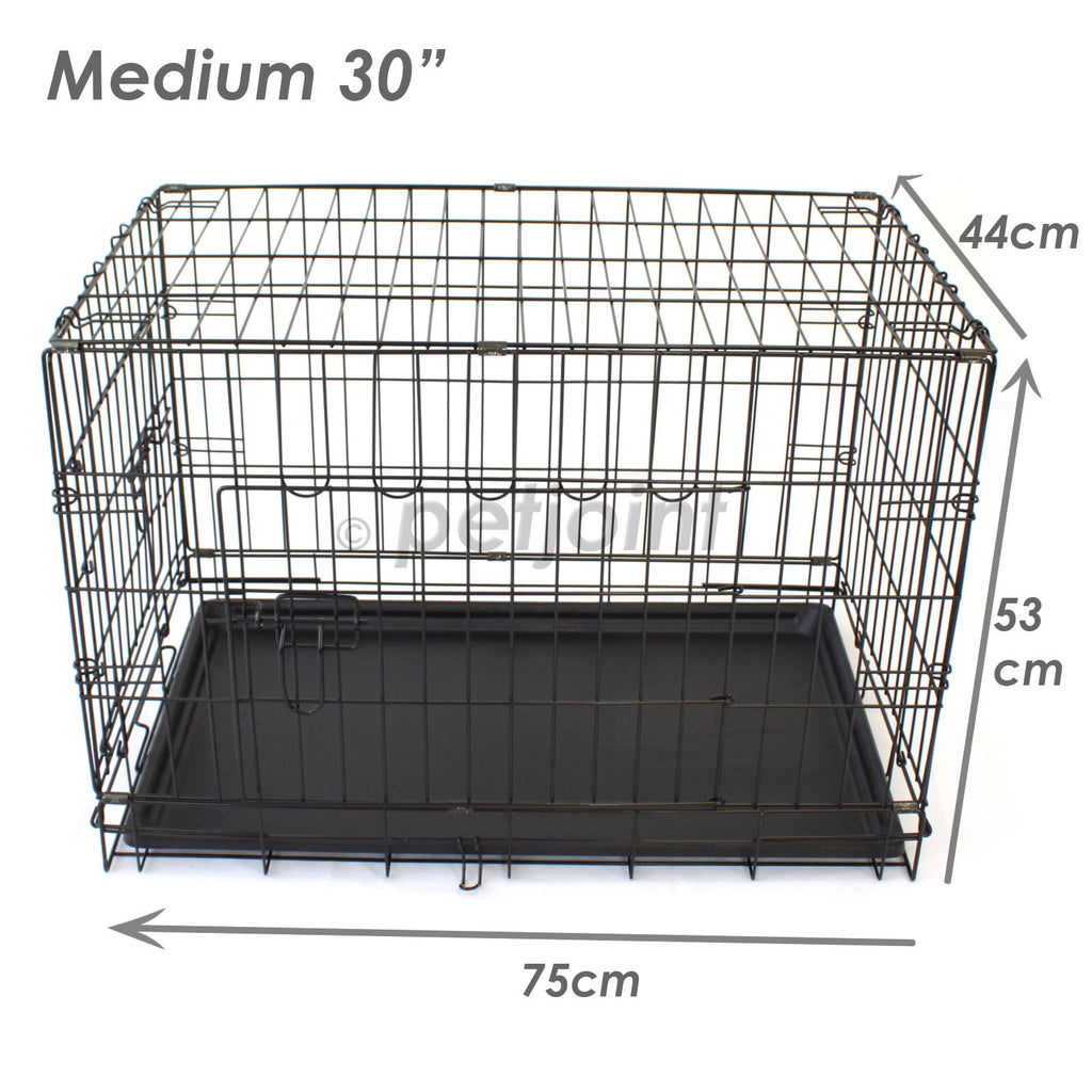 30" Medium Pet Cage Crate Kennel House Training Puppy Dog Cat Rabbit - PetJoint