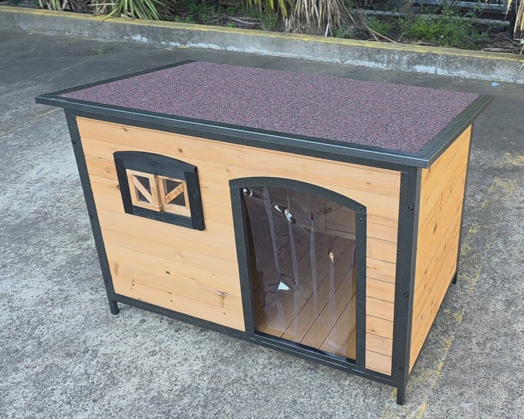Steel Frame Wooden Dog Kennel Large Melbourne Extra 