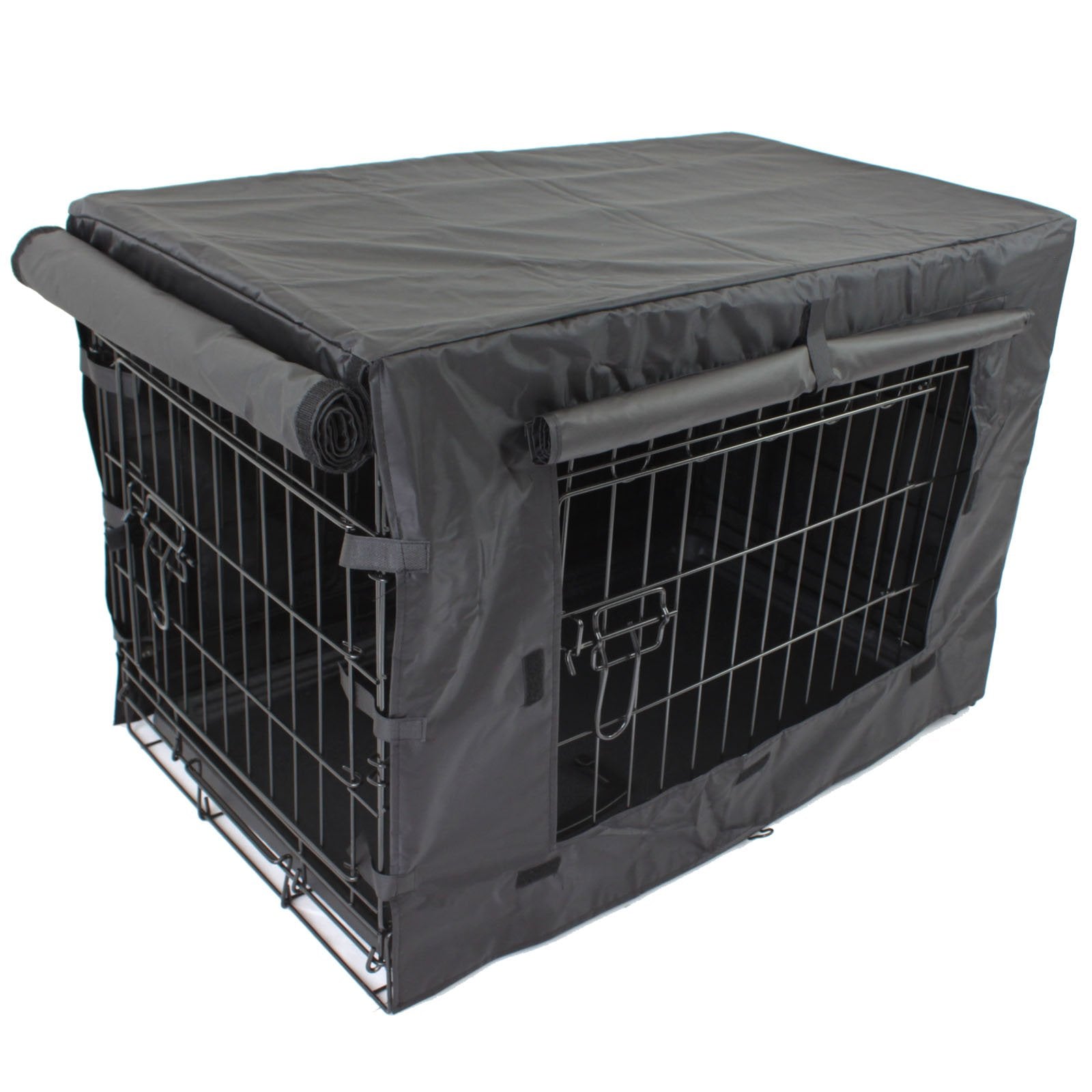 thumbnail image 2 of 600D Waterproof Dog Crate Cover – Fits 36-Inch Wire Kennel – Includes Storage Bag, Beige 2 of 14