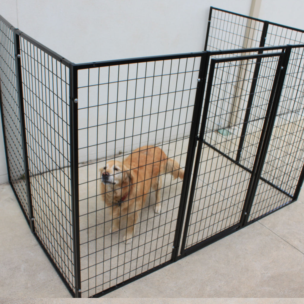 Dog Fence 8 Super Heavyduty Fencing Panels Wall Attachable - PetJoint