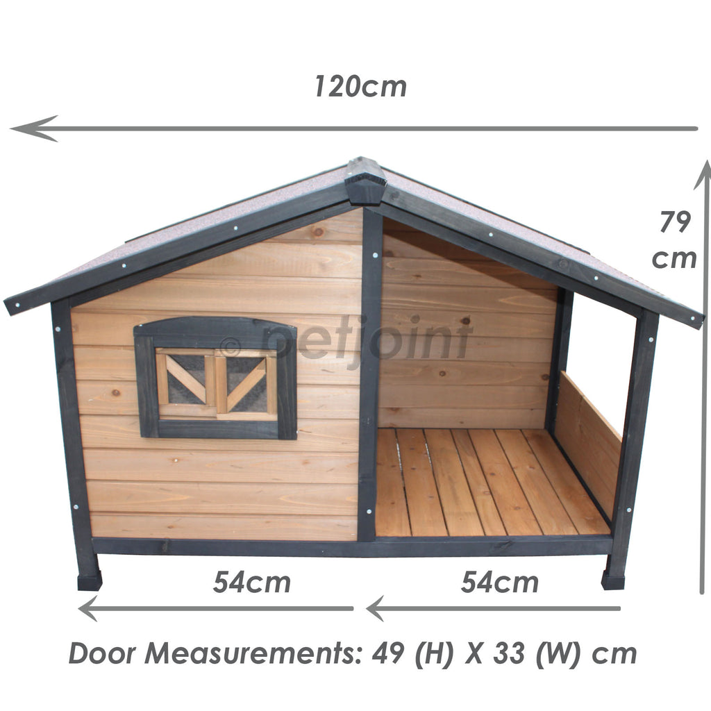 Small Dog House With Balcony Outdoor Pet Kennel Jack Russell - PetJoint