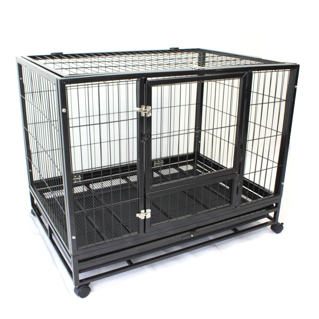 36" Large Heavy Duty Metal Pet Cage Crate Kennel House Dog Cat Kitten - PetJoint