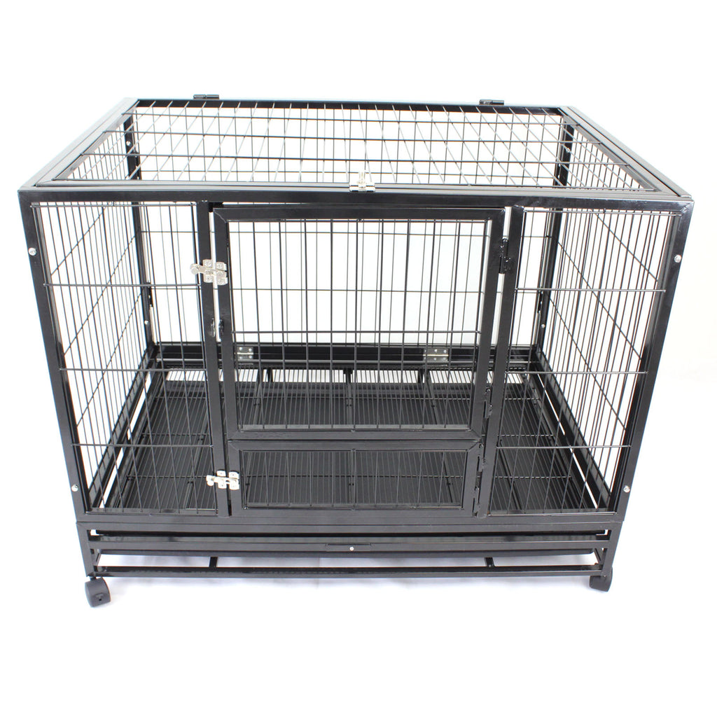 42" XL Heavy Duty Metal Pet Cage Crate Kennel Puppy Dog Cat Rabbit Pen - PetJoint