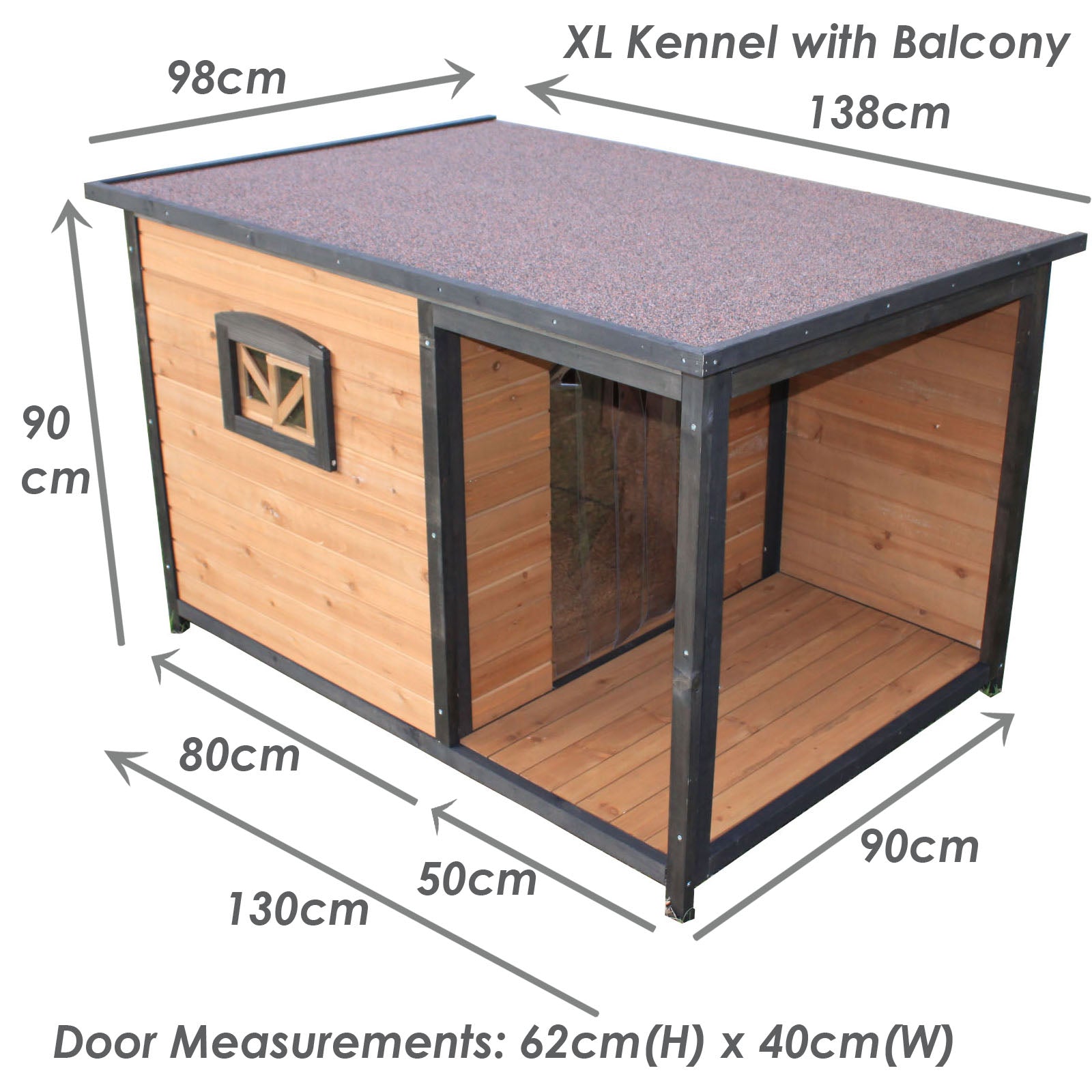 Extra Large Dog Kennel With Balcony For Medium to Large Breeds PetJoint