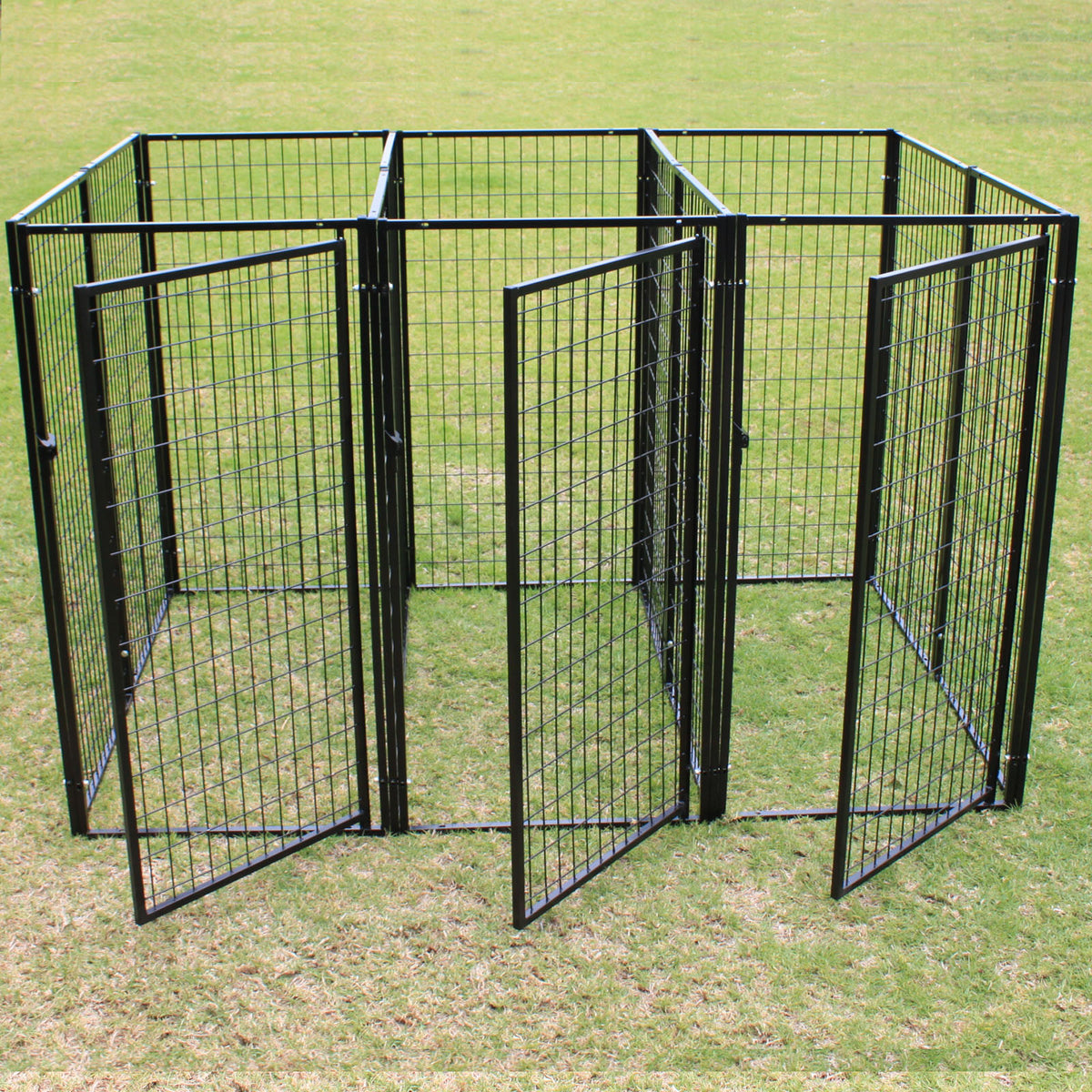 Modular 3 Dog Kennel Super HeavyDuty Steel Pet Outdoor Run PetJoint