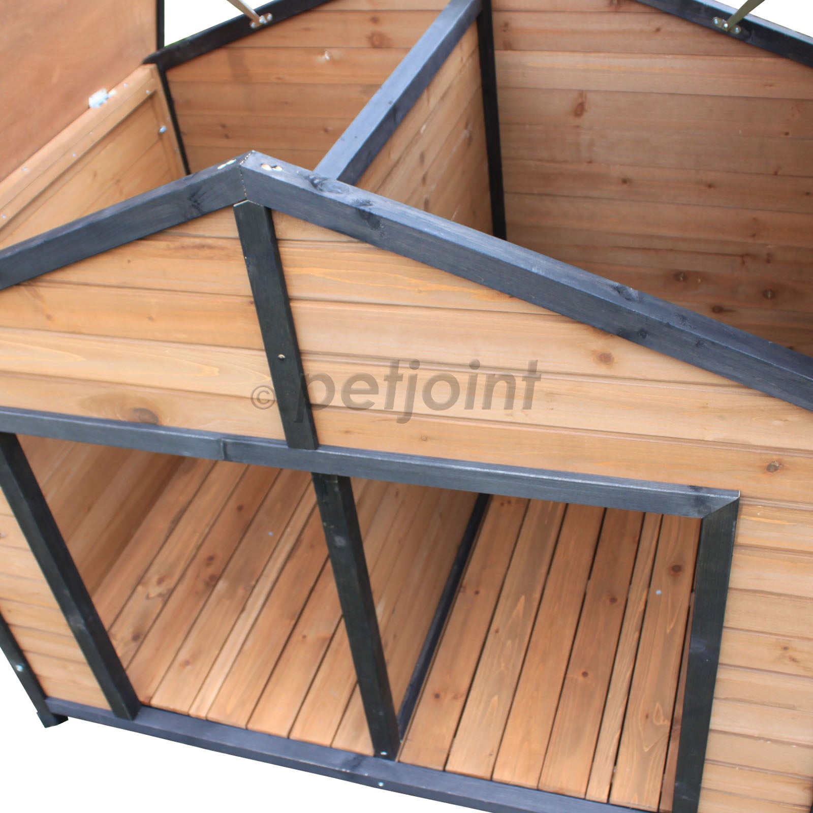 XXL Double Dog Twin Door Extra Large Two Pet Kennel Wooden House PetJoint