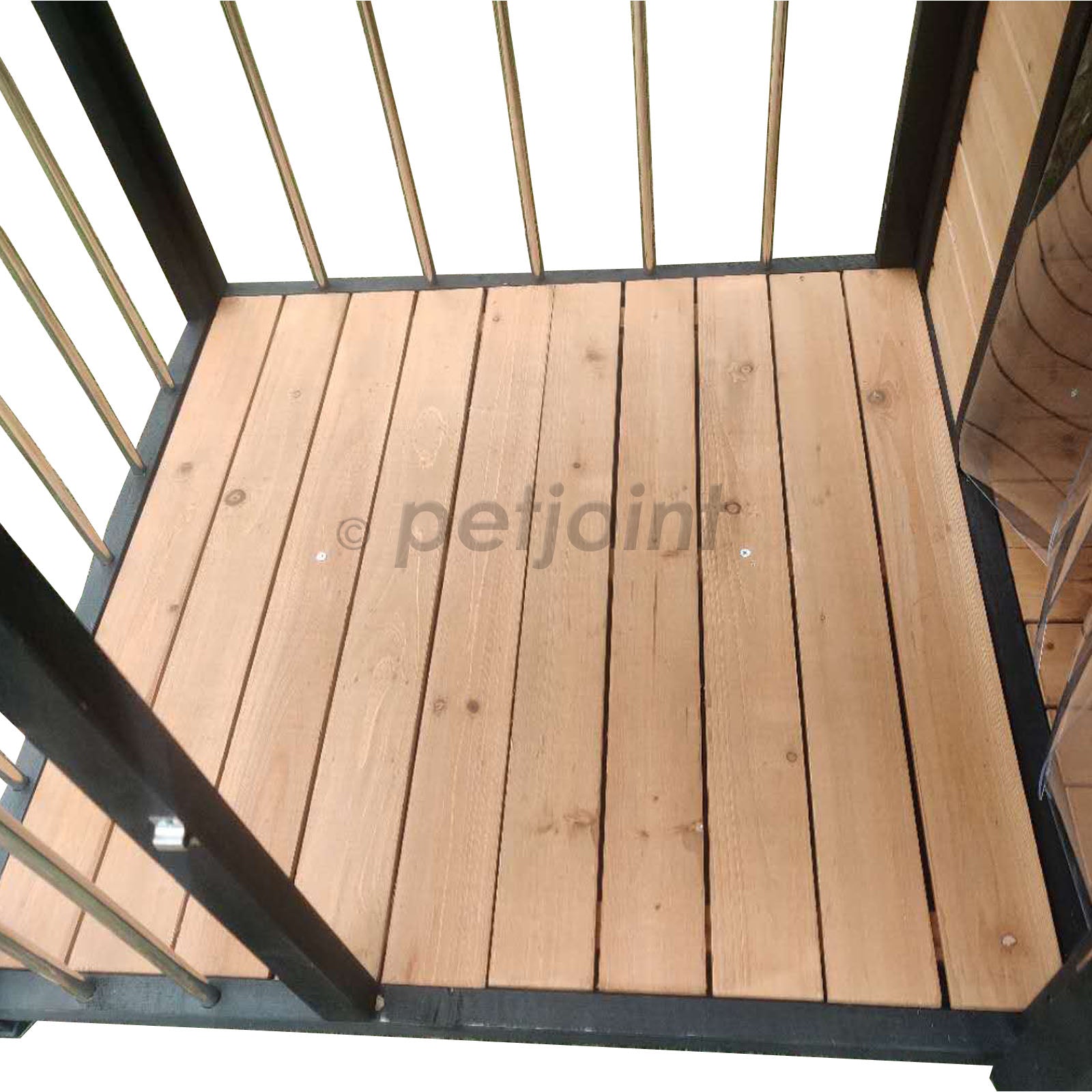 Image showcasing Large Wooden Dog Kennel Crate Door Lock, In-built Storage, Window ...