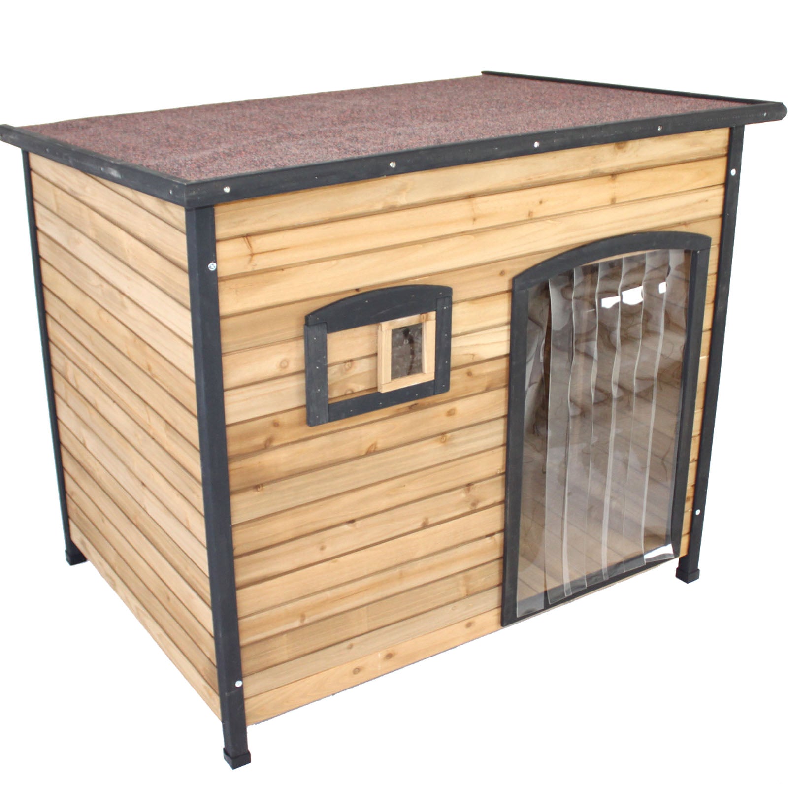 Flat Roof XXL Wooden Dog Kennel Large Greyhound German Shepherd