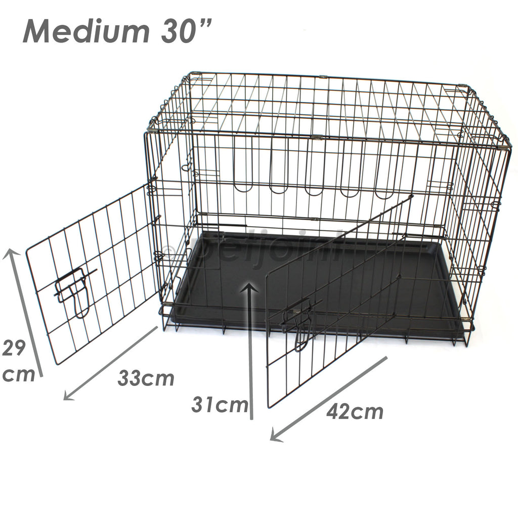 30" Medium Pet Cage Crate Kennel House Training Puppy Dog Cat Rabbit - PetJoint