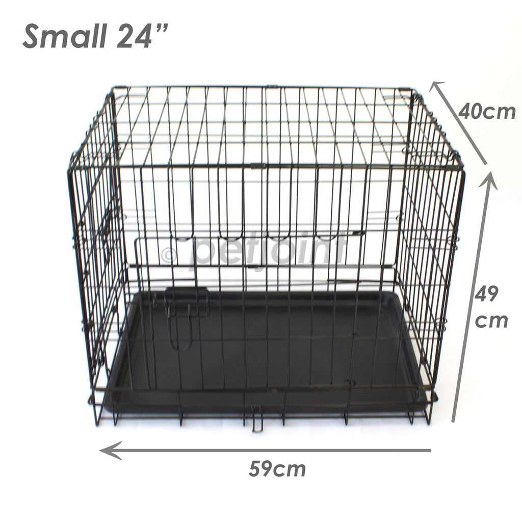 Pet Dog Crate Foldable Metal Cage Kennel Portable Pup Cat Rabbit House - PetJoint