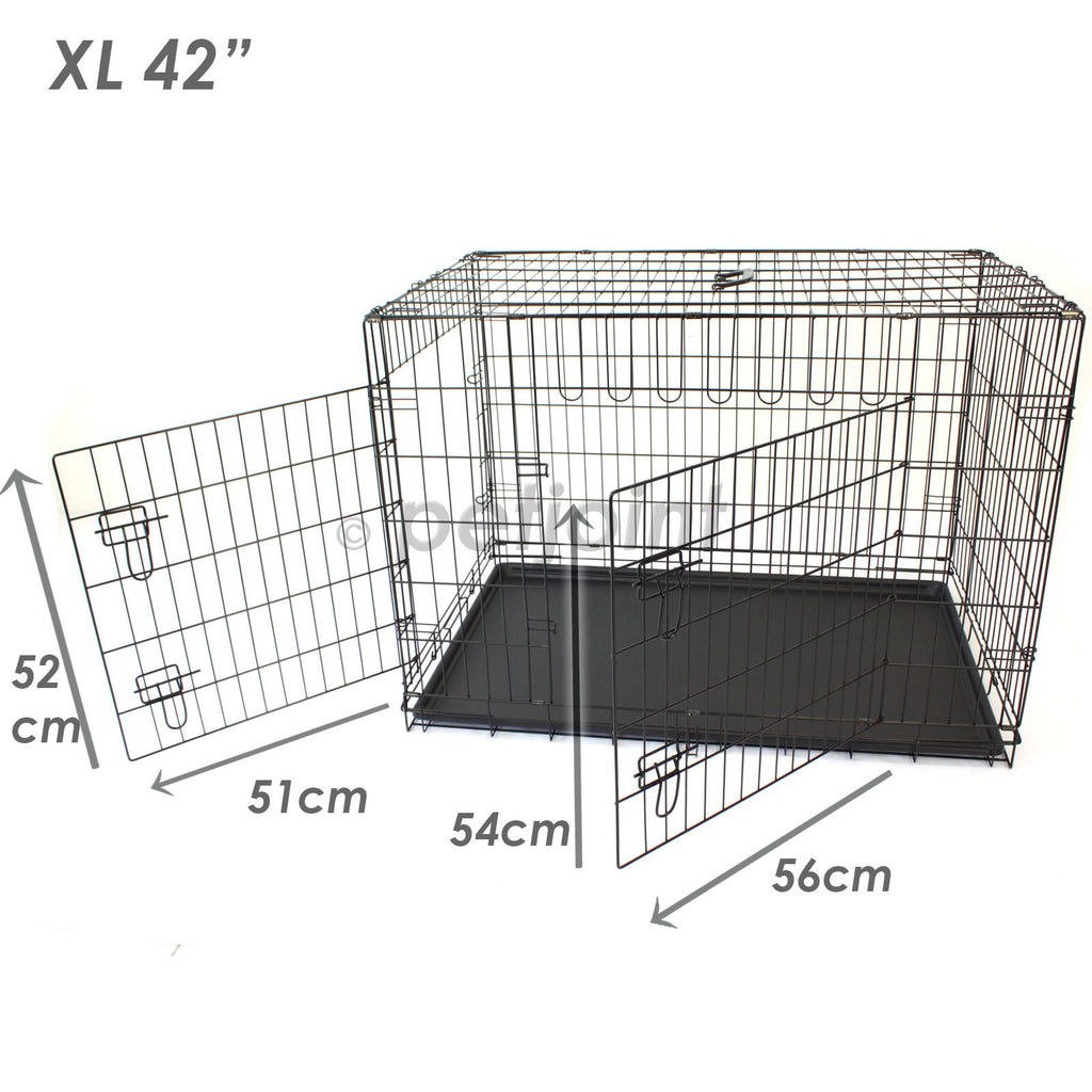 42" XL Metal Pet Dog Cage Crate Kennel House Training Puppy Labrador - PetJoint