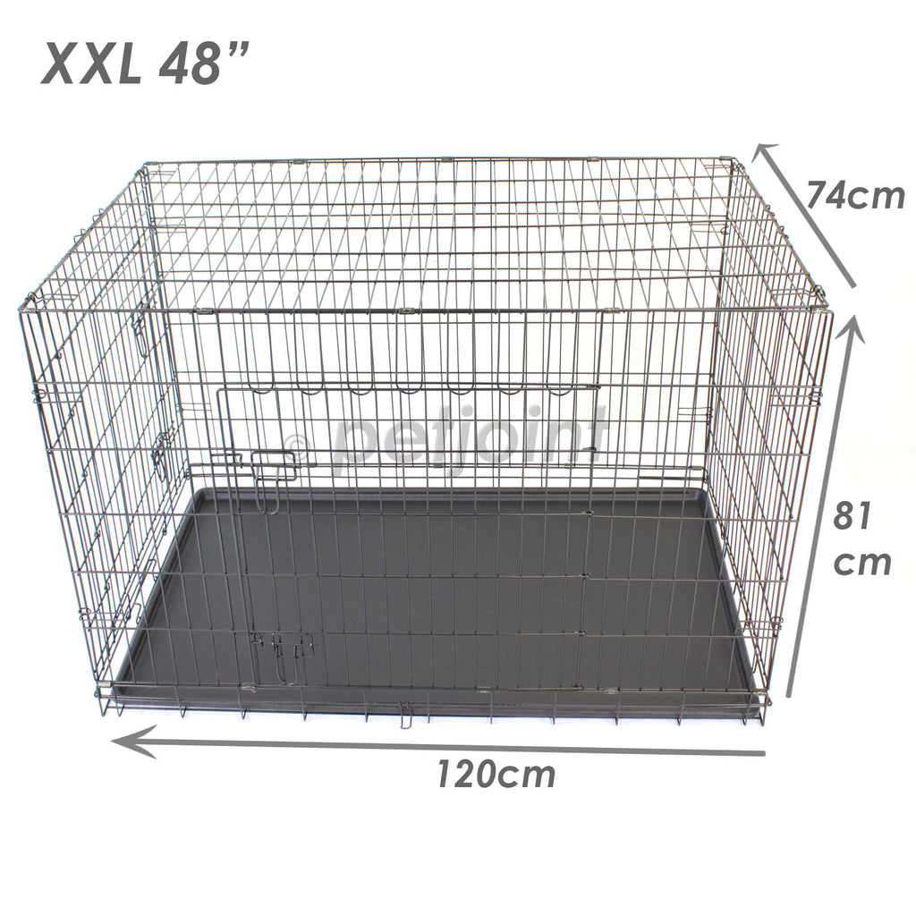 Pet Dog Crate Foldable Metal Cage Kennel Portable Pup Cat Rabbit House - PetJoint