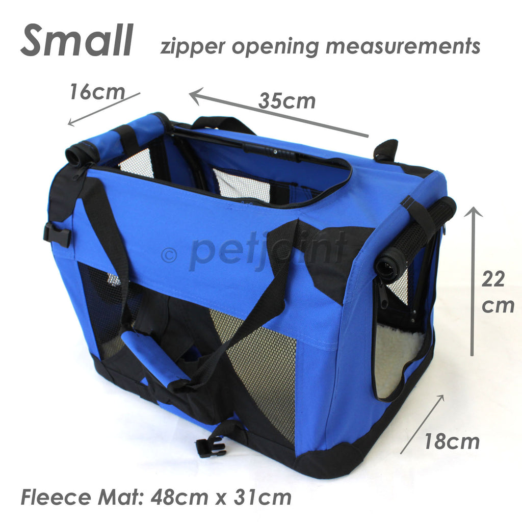 Pet Soft Crate Portable Puppy Dog Cat Carrier Travel Cage Small #2 - PetJoint