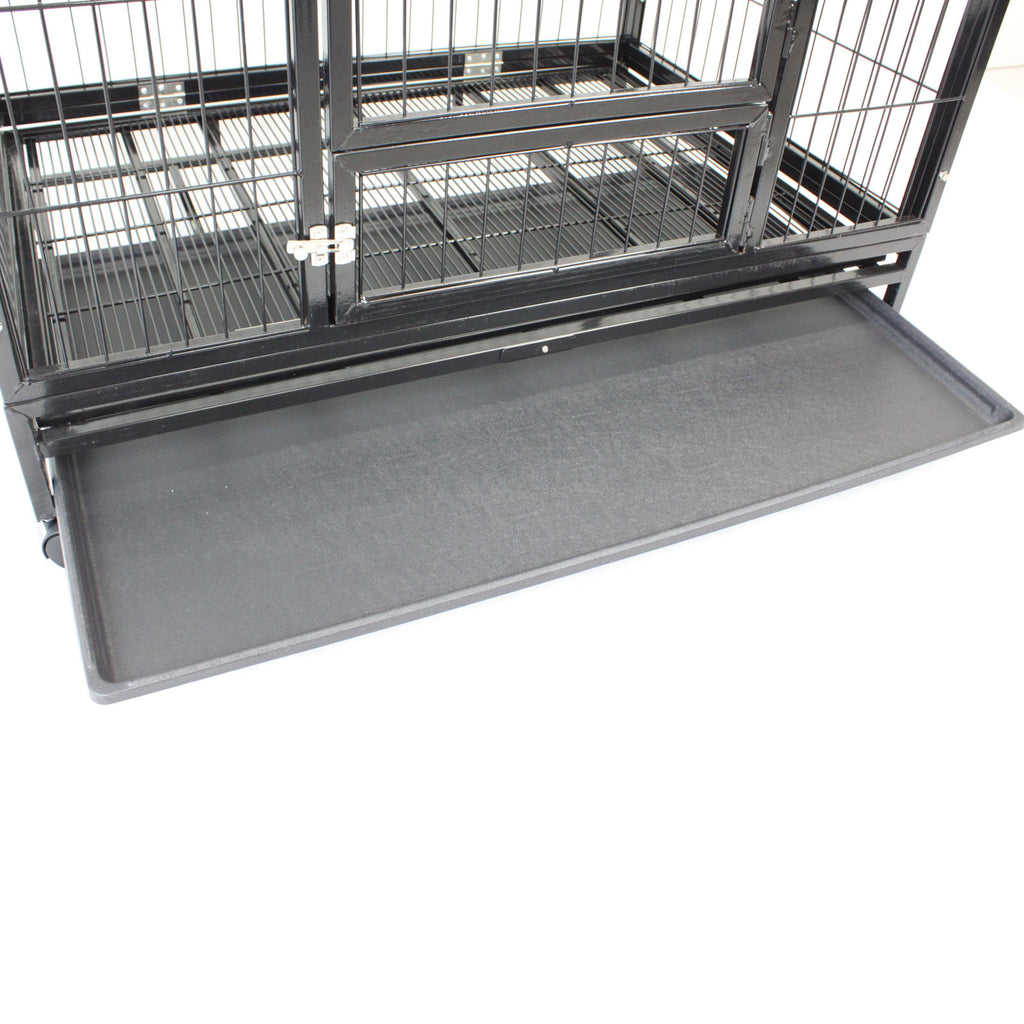 HeavyDuty Metal Pet Crate + Waterproof Polyester Cover – Dog Cat House - PetJoint