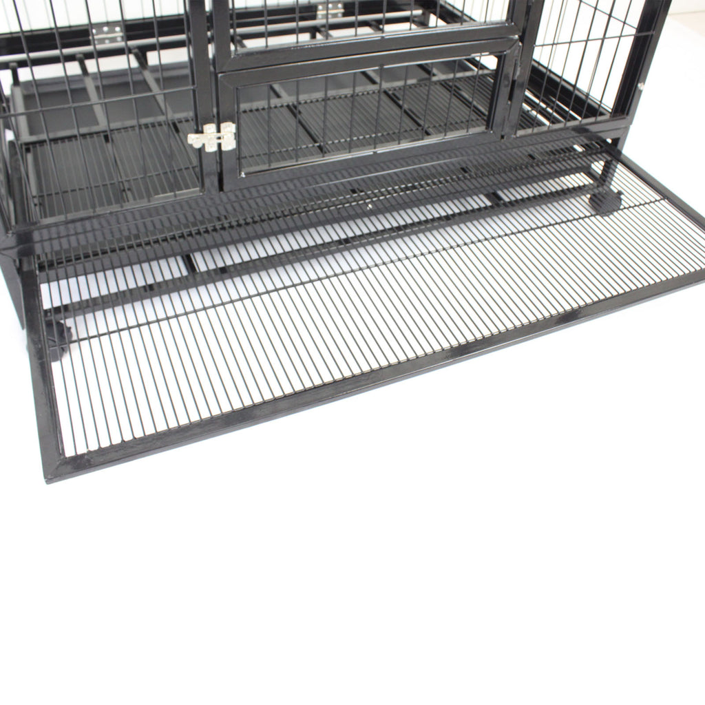 HeavyDuty Metal Pet Crate + Waterproof Polyester Cover – Dog Cat House - PetJoint