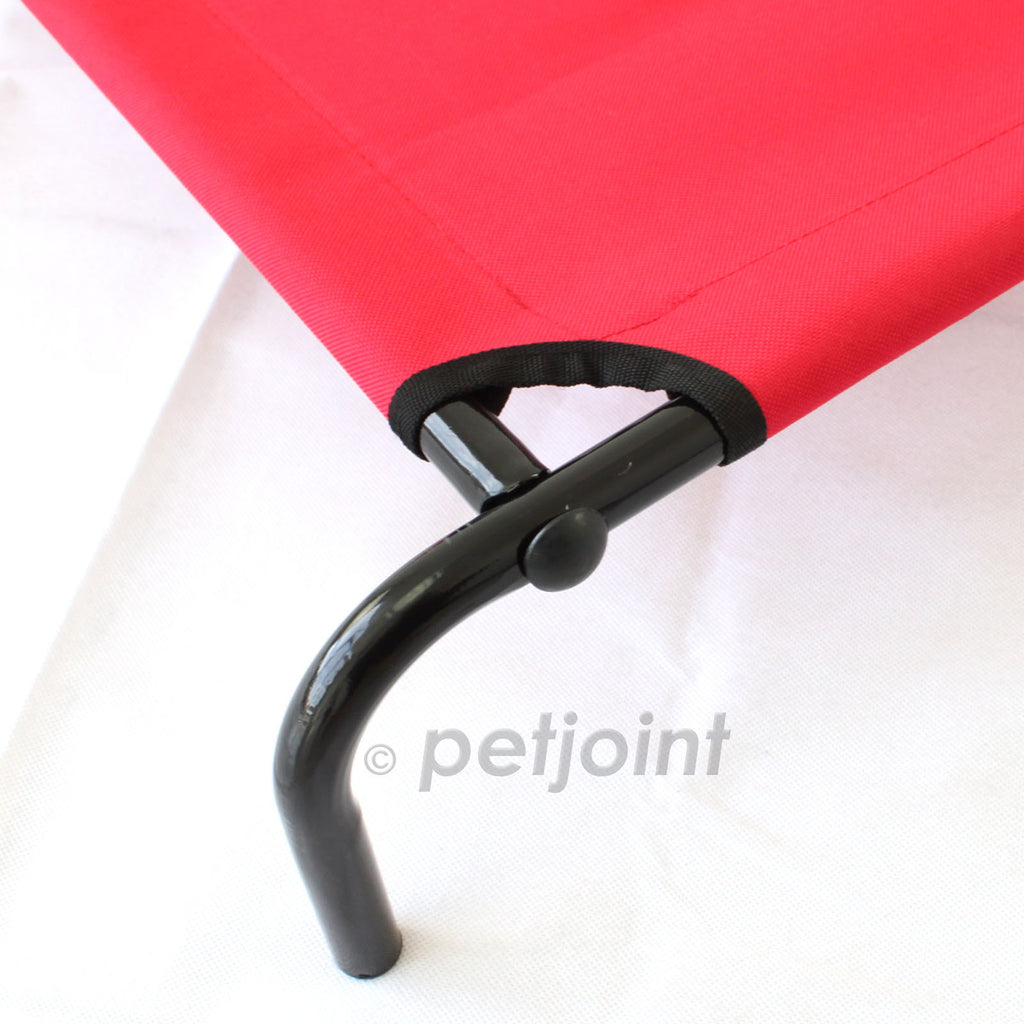 Heavy Duty Pet Dog Bed Trampoline Hammock Cat Puppy - Red Canvas - PetJoint