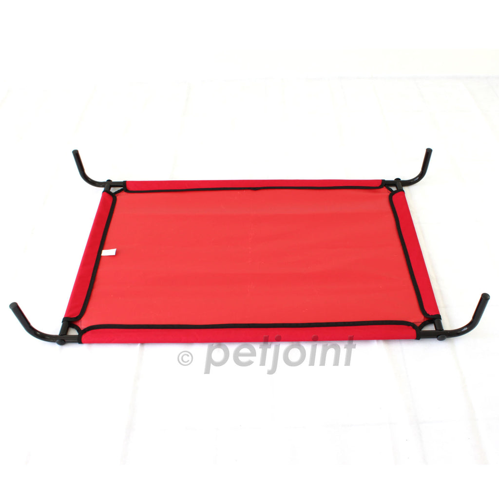 Heavy Duty Pet Dog Bed Trampoline Hammock Cat Puppy - Red Canvas - PetJoint