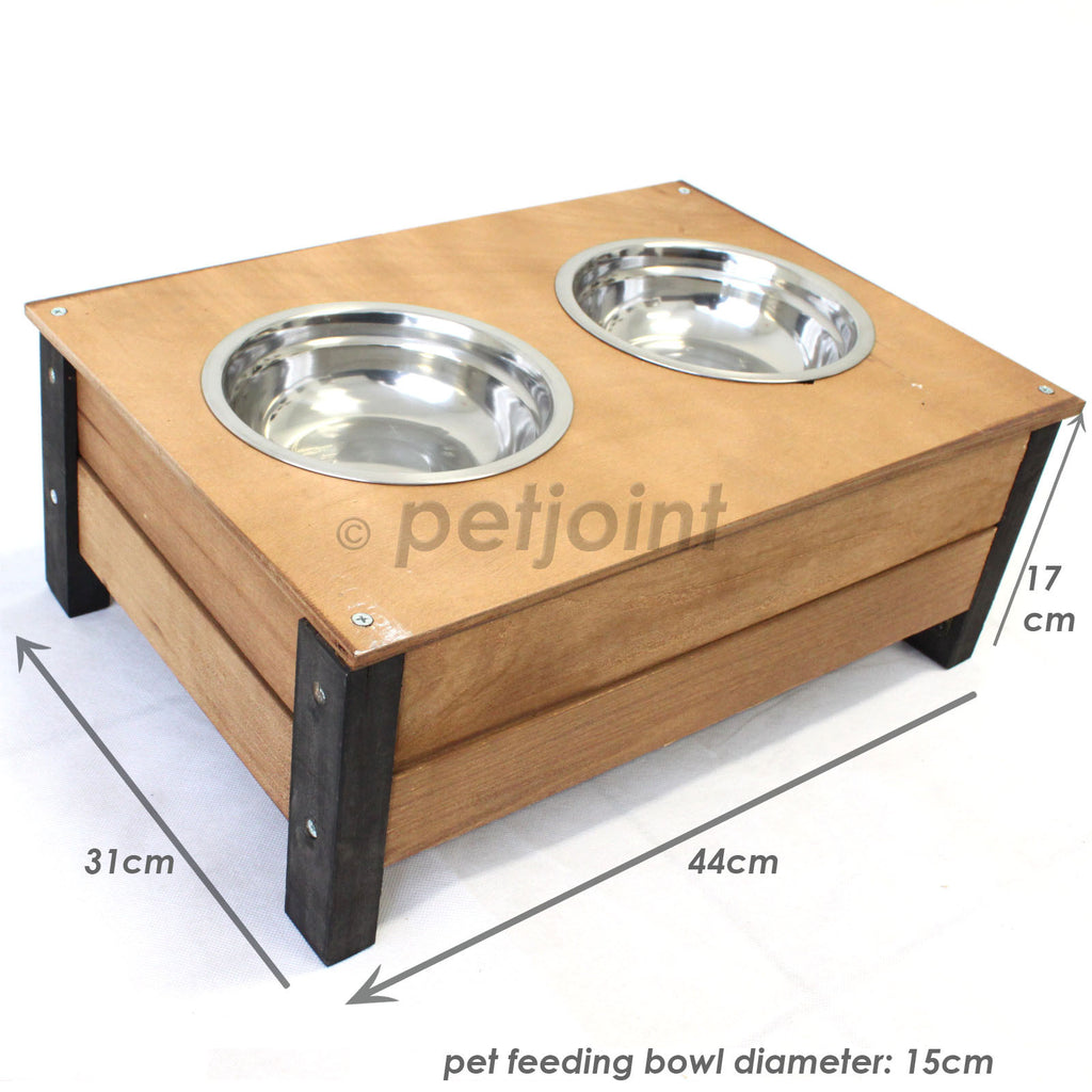 Flat Roof Medium Wooden Pet Dog Kennel + Bowls + Storage Box + Patio - PetJoint