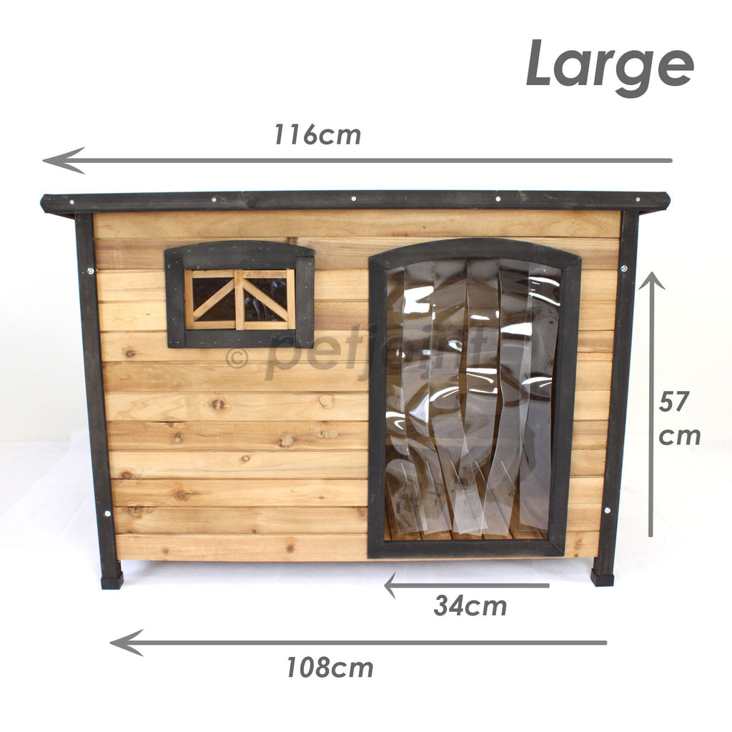 Large Wooden Pet Dog Kennel House Home - Indoor Outdoor - PetJoint