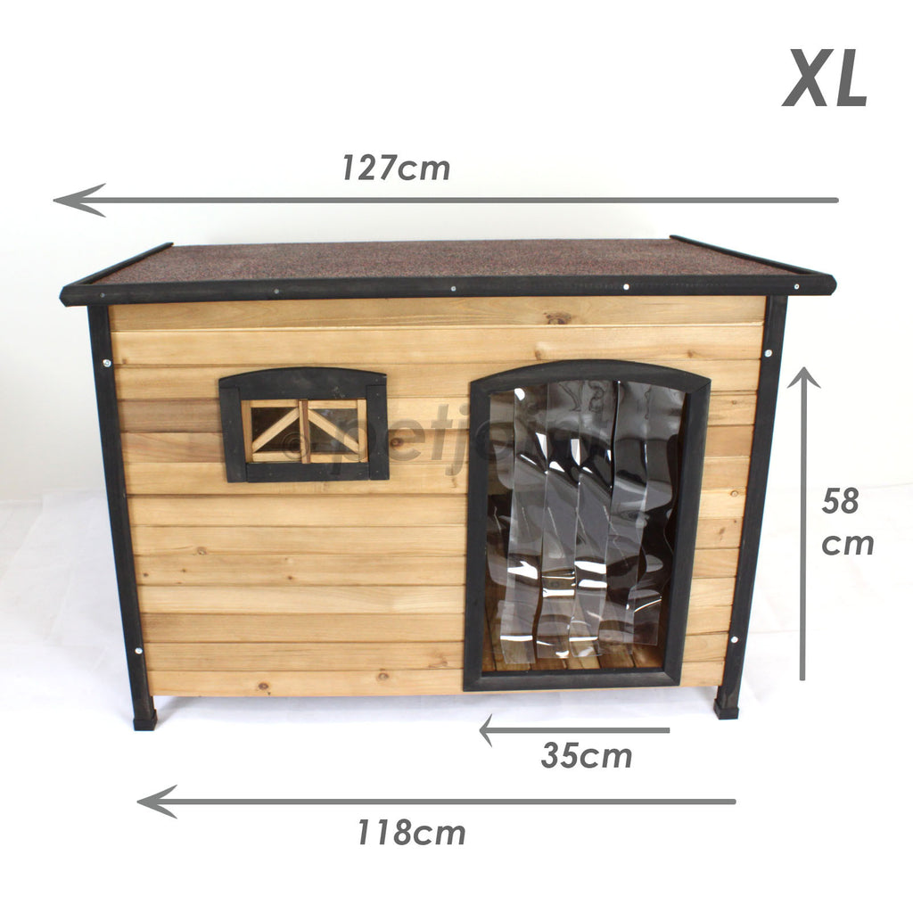 Extra Large XL Wooden Pet Dog Kennel House - Indoor Outdoor - PetJoint