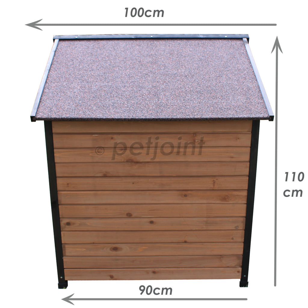 XXL Double Dog Twin Door Extra Large Two Pet Kennel Wooden House - PetJoint